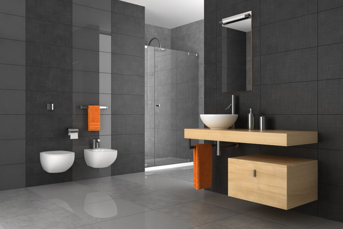 Contemporary minimal bathroom design